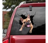 4 PCS Chien Autocollants De Voiture, 3D Labrador Stickers Voiture Autocollants Personnalisés Drôle Bouledogue Français Autocollants De Voiture Réaliste Chien Vinyle Autocollant De Fenêtre-30cmx30cm