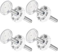 4 Pcs Child Safety Barrier M10 Threaded Rod For Baby Or Pet Barrier Stair Gate Tensioner Screw Stair Gate Stair Extension Lead Screw Rods Screw Kit (White)