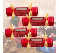 4 Pcs Christmas Money Box Cash Gift Pull,Christmas Cracker Money,Moneys Gift Boxes,Moneys Candy Box Pull Out Cash (Red*4)