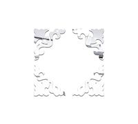 4 pcs Coin Filigrane Tuile Décoratif Motif Floral Miroir En Plastique Stickers Muraux Non Verre Creative Wallsticker DIY Vinyle Miroir pour Meubles Cabinet Décor