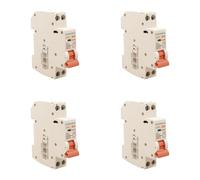 4 PCS Commutateur Magnétothermique 6A, MCB Courbe C 1P+N 6KA, 220V, Slim Solo 1 Module DIN