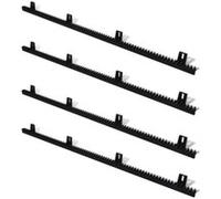 4 pcs Crémaillères pour Motorisation portail coulissant Noir
