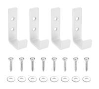 4 Pcs Crochet Mural Garage, Crochet Mural a Visser, Crochets Muraux Robustes, Support Velo Mural Garage, Crochets en J pour Garage, Crochets de Rangement pour Accrocher Objets Encombrants, Blanc