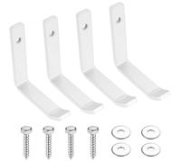 4 Pcs Crochet Mural Garage, Crochet Mural a Visser, Support Velo Mural Garage, Crochets Muraux Robustes, Crochets en J pour Garage, Crochets de Rangement pour Accrocher Objets Encombrants, Blanc