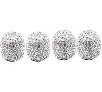 4 pcs Crystal Car Tire Caps Capuchons universels pour Tige Anti-poussièreDesign Durable