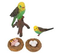 4 PCS Cycle de croissance du perroquet réaliste figurine Play éducative Simulated Bird Animals Modèle Figure pour la décoration de fête à domicile