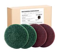 4 Pcs Disque Poncage 150mm, 240/400 Grain Eponge Poncage Abrasive Papier pour Ponceuse Excentrique
