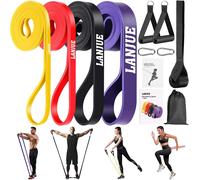 4 Pcs Elastique Musculation,Elastique Sport Bande Elastique Musculation Avec Sac Ancrage De Porte,Bande De Résistance Bande Elastique Fitness Pour Entraînement Gym Fitness Pilates Yoga.[K1199]