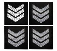 4 Pcs Emble Emble Chevrons Sergeant Stripges Hord Bits Bits Morale Patches D'applique pour Unififique Millitaire