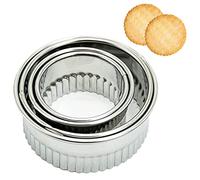 4 PCS Emporte Piece Rond Cercle Patisserie Emporte pièces Cuisine pour Biscuits Pâtes à Sucre Gâteaux Emporte Piece Biscuit Cookie Cutter