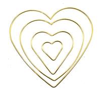 4 Pcs / Ensemble Coeur Métal Métal Artisanat Cerceaux Rêveurs Bagues Pour Diy Dreamcatchers Coords Projet Macramé