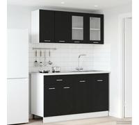 vidaXL Ensemble de 4 meubles de cuisine Lyon – bois d'ingénierie blanc