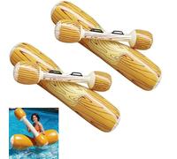 4 Pcs Ensemble Flottant Gonflable,Ensemble Jouets pour Adulte Gonflable Flottant Jouet d'aviron, Adultes Pool Party Jeux de Sports Nautiques Connectez-Vous Radeaux pour Flotter