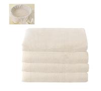 4 Pcs Etamine Alimentaire, 50 x 50 cm Chiffon Cuisine Réutilisable Grade 100 Fine Étamine Tissu Non Blanchi Lavable Mousseline Alimentaire pour Filtrer Jus Fromage Thé Laits Végétaux Soupes Yaourts