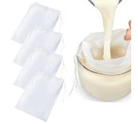 4 Pcs Etamine Alimentaire,Toile à Fromage, Étamine Tissu en Coton Non Blanchi Mousseline Alimentaire Ultra Fine Lavable Chiffon à Fromage Anti-chaleur
