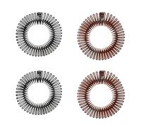 4 Pcs Extensible Cheveux Peigne,Full Circle Peigne, Plastique Peigne Circulaire,Plein Circulaire Stretch Peigne,Accessoires de Coiffure Élégants pour Femmes et Filles pour extérieur, sport, tous les