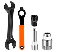4 Pcs Extracteur de Manivelle de Pédalier de Vélo, Outil de Réparation de Vélo, Démonte Pédalier VTT, Trousse de Réparation pour Démontage Manivelles de Vélo avec Clé de 13/14/15/16mm et Clé Allen