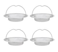 4 PCS Filtre à évier en Acier Inoxydable Crépine D'évier avec Poignée Passoire D'évier Crépine D'évier Protection Contre Le Colmatage évier de Cuisine, 11x7x2 Cm