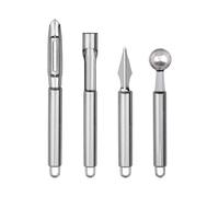 4 Pcs Fruit Carving Knife Set + Multifunctional Peeler + Apple Corer + Melon Shovel for Creative Fruit Carving