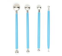 4 Pcs Gâteau Boule De Métal Dotting Sculpting Outil De Modélisation Ensemble D'outils De Sculpture D'argile DIY Gâteau Outils Outil De Cuisson Fondant Sculpture Outil Ensemble pour Gâteau Fondant Déco