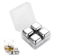 4 pcs glacon reutilisable, Glaçons réutilisables en acier inoxydable 304, Pour refroidir le vin, le whisky, les boissons, le café