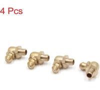 4 pcs Graisseur M6 x 1mm Coudé 90 Degrés Laiton Graissage Raccord Nipple pour Voiture
