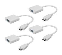 4 pcs HDMI Male to VGA Female Adapter Cable, 1080P HD Video Converter, HDCP Compliant HDMI to VGA Adapter with Built - in IC Chip for Laptop Projector Monitor
