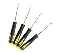 4 Pcs Jeu de Crochets et Tournevis Mécanique de Précision, Jeu de Crochets et Tournevis Mécanique, Outil à dégarnir l’Habillage de Porte Extracteur Joint Injecteur (version courte)