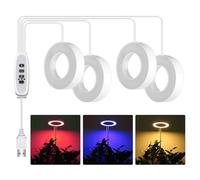 4 PCS Lampe Horticole Led, Lampes De Croissance Horticoles, Lampe De Croissance Pour Plantes Avec Minuterie, 48 Led, 3 Modes Lumière, Prise Usb, 10 Niveaux Luminosité Pour Plantes D'intérieur Semis