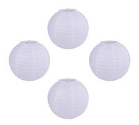 4 Pcs Lanternes en Papier Blanc 20 cm, Lanterne Papier 20cm, Suspension Boule Paper, Lampions Personnalisables pour Décorations DIY Créatives pour Mariages, Fêtes et Événements Festif