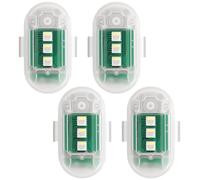4 PCS LED Anti Collision pour Voiture avec Télécommande, 8 Couleurs Rechargeable Mini Stroboscope sans Fil à Haute Luminosité pour Auto, Moto, Drone, Vol de Nuit