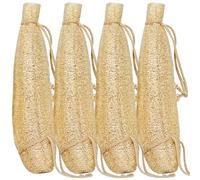 4 PCS Loofah Soft Luffa, Loofah Sponge avec lonyard, pack de folie polyvalent Loofah Natural Loofah