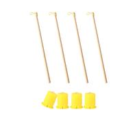 4 Pcs Lumière LED pour Lanterne et 4 Pcs en Bois Bâtons de Lanterne, 2024 Nouveau modèle Lumière jaune chaud, pour Lanterne Enfants, Lanterne Halloween, Lanterne en Papier et Lanterne Noël