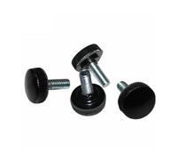 4 Pcs M5 M6 Black Bakelite hand screw Round/fillister head hand screw (Head diameter 17mm) CZAOINCU(8mm,M5)