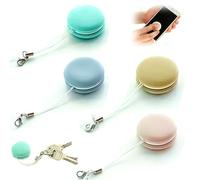 4 Pcs Macaron Shaped Phone Screen Cleaners Macaron Screen Cleaners for Mobile Devices Wipes for Assorted Colors, Decorative Bag Pendants, Phone Screens Wipe. (4 pcs)