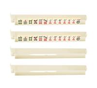4 PCS Mahjong Tile Rack Et Pusher, Mahjong Cube Jeu De Cartes pour 2 À 4 Joueurs, Supports De Jeu De Dominos Compacts pour Les Fêtes À La Maison, Les Clubs De Voyage, Adultes Et Enfant