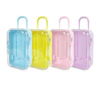 4 Pcs Mini Valise Cadeau de Voyage Valisette Enfant | 4 Couleurs, Cadeau d'argent pour Les Vacances, Valise à monnaie, Miniature Imitation Valise Organisateur Voyage Anniversaire