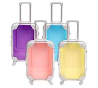 4 Pcs Mini Valise, Valise De Voyage Miniature, Cadeau Valise, Caisse De Vacances Mini Tirelire Economie De Vacances Mariage,Boîte De Rangement pour Bons De Voyage