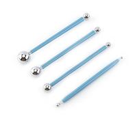 4 PCS Modeling Ball Tools, Stainless Steel Ball Shape Dotting Modeling Tools Embossing Sculpting Set Cake Dotting Accessories For Cake Decoration Clay