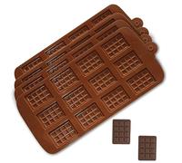 4 Pcs Moules à Chocolat, Moule Silicone Chocolat, Antiadhésifs Moules à Chocolat, Mini Moules en Silicone à Chocolat pour Chocolats Maison, Pralines, Bonbon, Gaufres, Décoration de Gateau