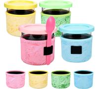 4 Pcs Neoprene Pot Sleeve Compatible With Ninja Creamy Deluxe Nc300 Nc301 Ice Maker Accessories Reusable Ice Maker Prevent Condensation And Spills
