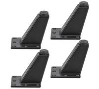 4 Pcs Noir Pieds Réglables de Meubles, Pieds Hypoténuse de Meubles en Alliage d'Aluminium, Pieds Meubles Triangulaires Pour Table Armoires Cuisine Canapé