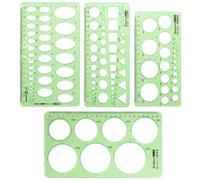 4 Pcs Normographe Geographie, Regle Pochoir Plastique Transparent, Outil De Dessin Technique Pour Croquis, Schémas Et Formes Géométriques