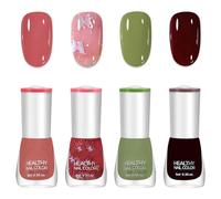 4 Pcs Nude Vernis à Ongles Gel Décollable à Base d'Eau Vernis à Ongles Vernis Semi Permanent Série Nude Nu Vernis à Ongles Soak Off Gel Polish French Manucure Pour Starter Salon Diy Home 8ml