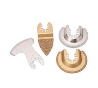4 PCS Oscillant Saw Blades Multi Tool Kit Segment Segment Segment de Doigts Segment Swing pour le Coulis Ceramics Masonry Blades à Scie Oscillante Kitoscillant Multitool