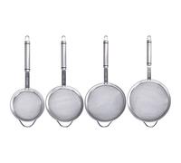 4 Pcs Passoire à Farine, 12/14/16/18 Cm En Acier Inoxydable Épaissie Poignée Anti Brûlure Écumoire Cuillère Filtre à Huile Filtre à Maille Passoire Pour Maison Cuisine Hot Pot