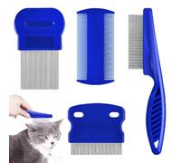 4 Pcs Peigne anti Poux, Peigne à Poux, Peigne Anti Puces pour Chat et Chien, Peigne anti Poux Chien, Brosse anti Puces pour Chat, Brosse anti Puce Chien