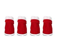 4 pcs Pet Cotton Chaussures Chaudes de Noël Non glissées avec Boucle de Croche (Type 1)