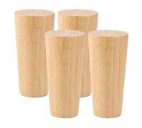4 Pcs Pied de Meuble Bois Droit Pieds de Lit Pieds d'Armoire avec Plaque de Montage et Vis pour Sofa, Chaise, Table de Nuit 6cm 10cm 12cm 15cm 20cm Pied de Canapé Coniques(30cm)