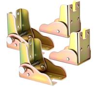 4 Pcs Pieds Charnières Pliantes Autobloquantes, Charniere Pliante Autobloquante, Charnière Pliante à 90 Degrés, Supports de Pieds de Table Pliables, Charnières de Pied Pliables pour de Table Lit
